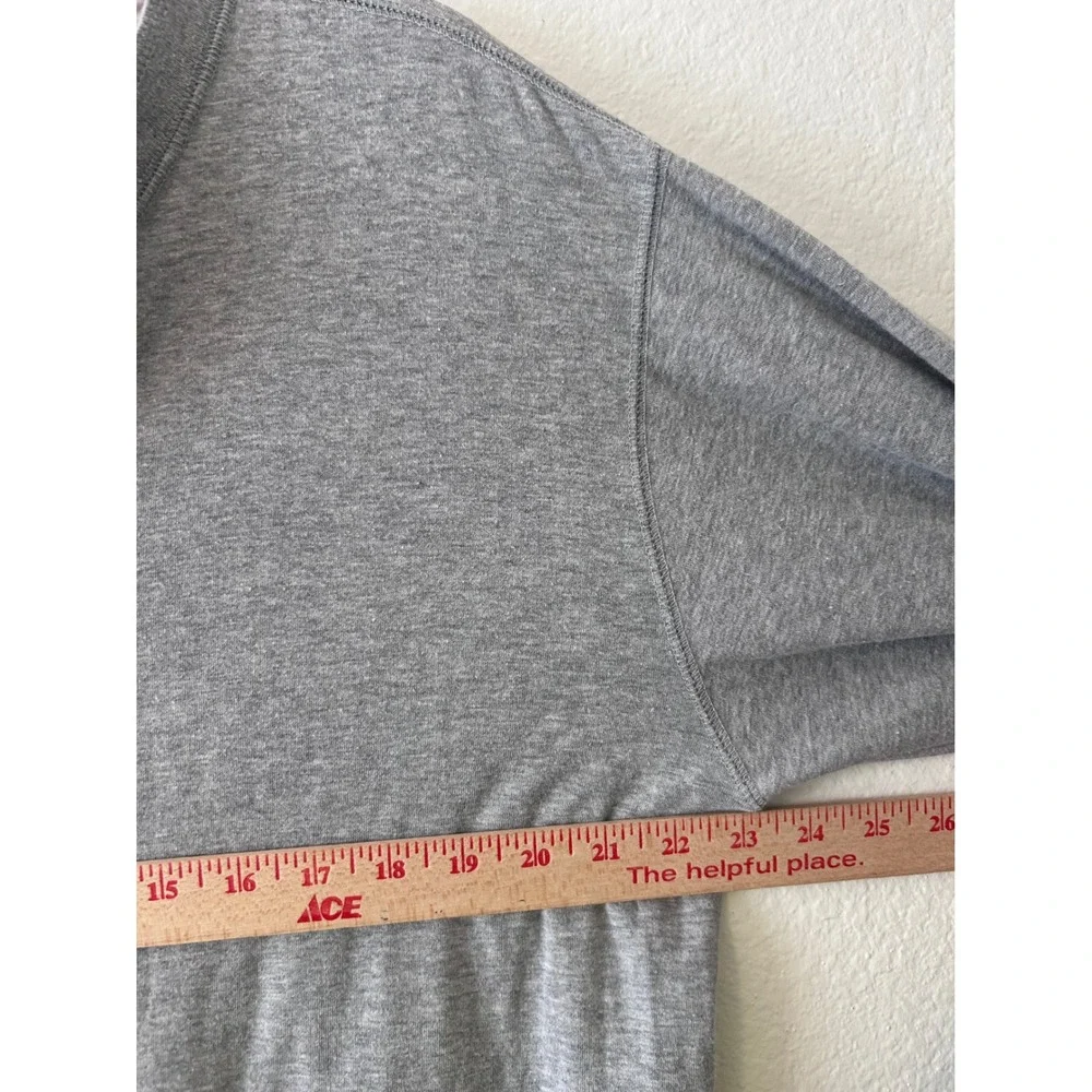 Vintage J Crew Union Suit Gray Cotton‎ Long Sleeve Button Front One Piece SZ L